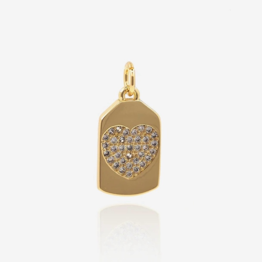 18k Heart Tag Pendant - Picture 3 of 8